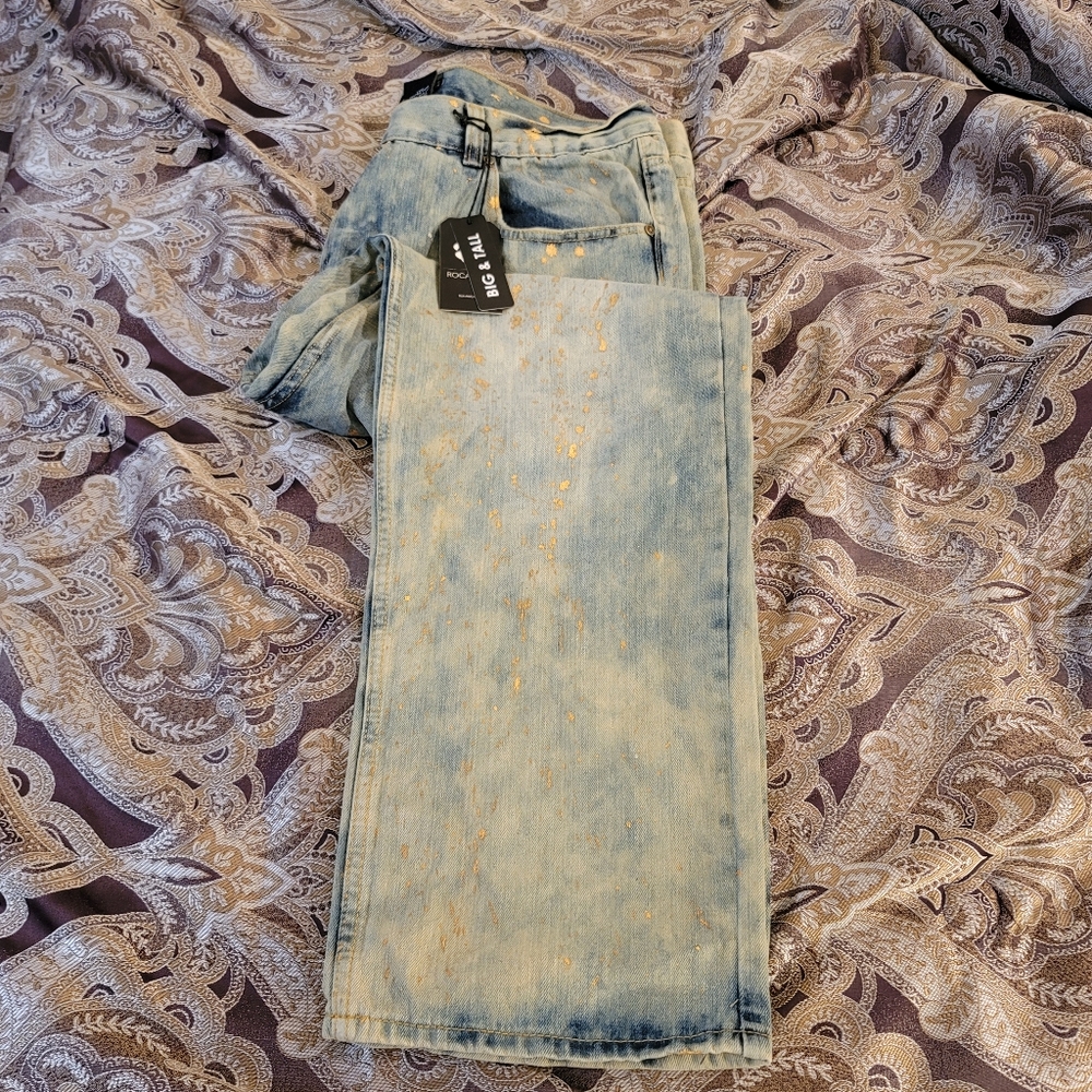 Men's Rocwear Splatter Pop Jeans size 44x32